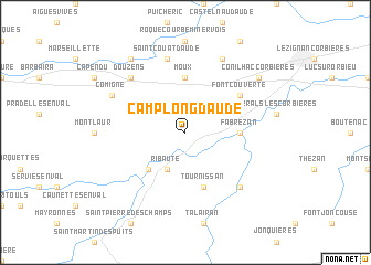 map of Camplong-dʼAude