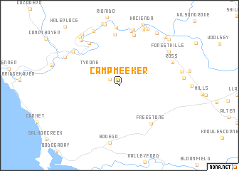 map of Camp Meeker