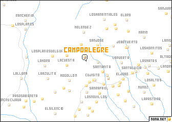 map of Campo Alegre