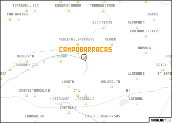 map of Campo Barracas