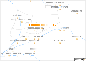 map of Campo Cincuenta