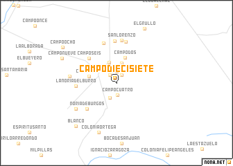 map of Campo Diecisiete