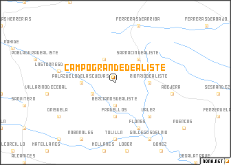 map of Campogrande de Aliste