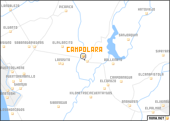 map of Campo Lara