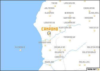 map of Campomó