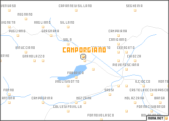 map of Camporgiano