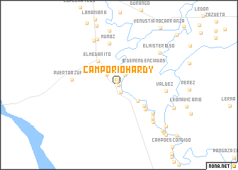 map of Campo Río Hardy