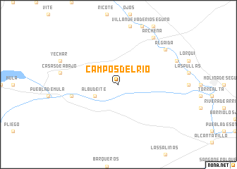 map of Campos del Río