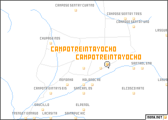map of Campo Treinta y Ocho
