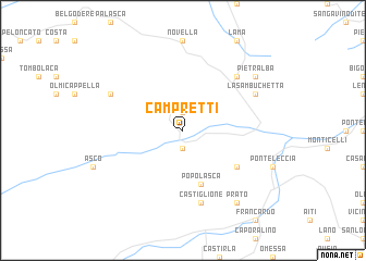 map of Campretti