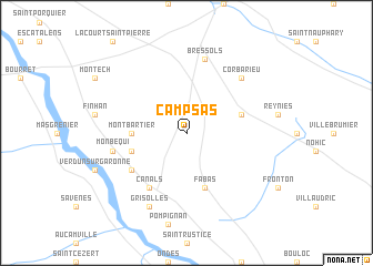 map of Campsas