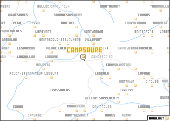 map of Campsaure