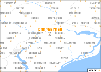 map of Campsey Ash