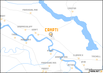 map of Campti