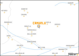 map of Çamurlu