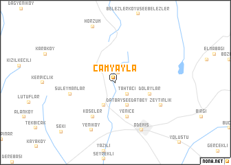 map of Çamyayla