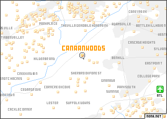 map of Canaan Woods