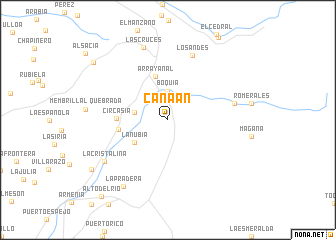 map of Canaán