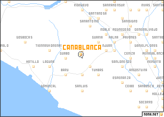 map of Caña Blanca