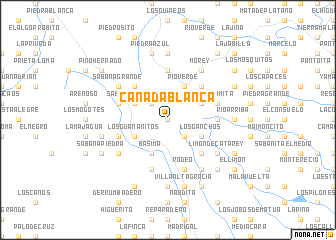 map of Cañada Blanca