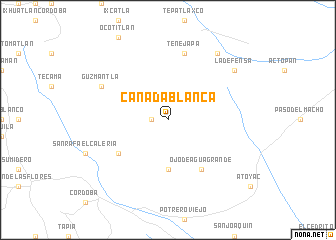 map of Cañada Blanca
