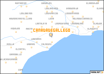 map of Cañada de Gallego