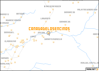 map of Cañada de los Encinos
