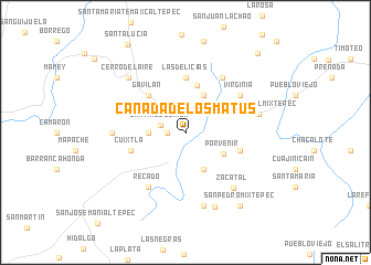 map of Cañada de los Matus