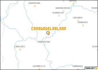 map of Cañada del Palmar