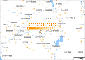 map of Cañada de Madero