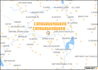 map of Cañada de Madero