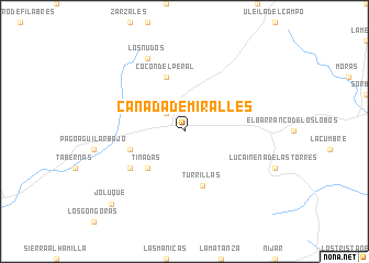 map of Cañada de Miralles