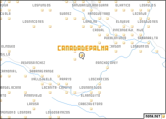 map of Cañada de Palma