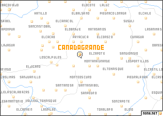 map of Cañada Grande