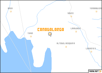 map of Cañada Larga