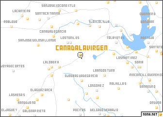 map of Cañada La Virgen