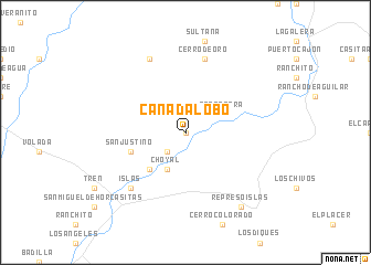 map of Cañada Lobo