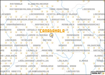 map of Cañada Mala