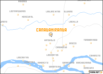 map of Cañada Miranda