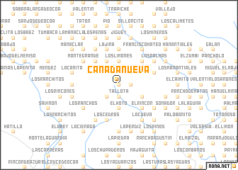 map of Cañada Nueva