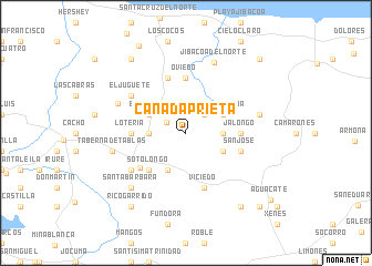 map of Cañada Prieta