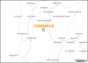 map of Cañada Rica