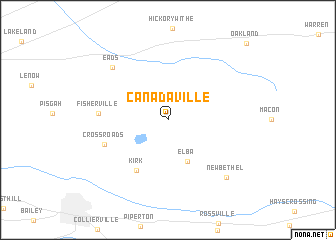 map of Canadaville