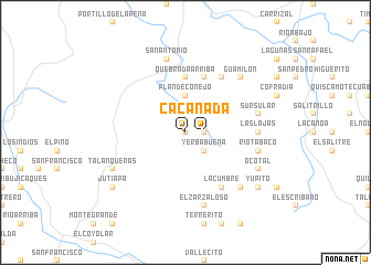 map of Cañada