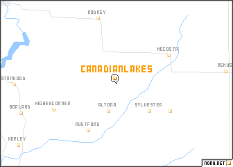 map of Canadian Lakes