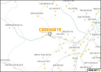 map of Cañahuate