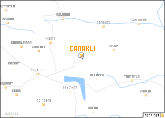 map of Çanaklı