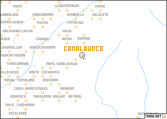 map of Cañalaurco