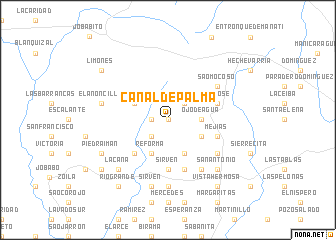 map of Cañal de Palma