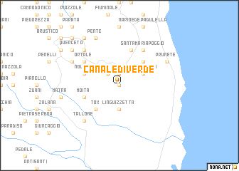 map of Canale-di-Verde